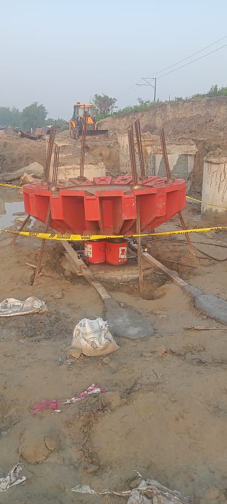 Pile load test by Anchor method